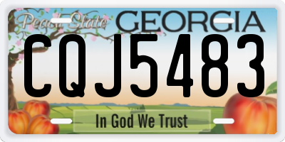 GA license plate CQJ5483