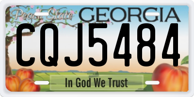 GA license plate CQJ5484