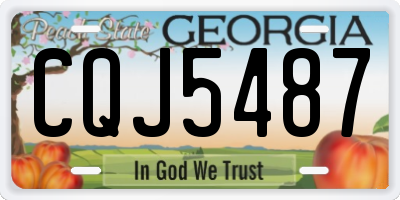 GA license plate CQJ5487