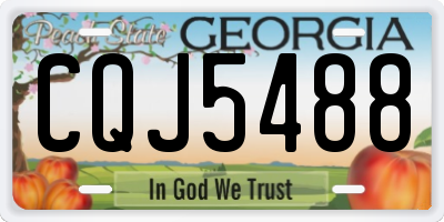 GA license plate CQJ5488