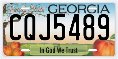 GA license plate CQJ5489