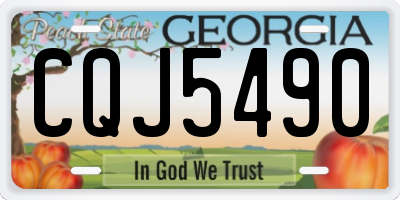 GA license plate CQJ5490
