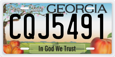 GA license plate CQJ5491
