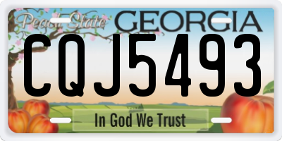 GA license plate CQJ5493
