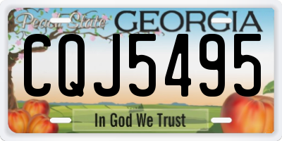 GA license plate CQJ5495