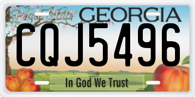 GA license plate CQJ5496