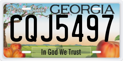 GA license plate CQJ5497