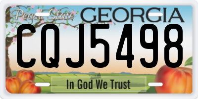 GA license plate CQJ5498