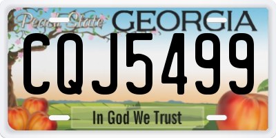 GA license plate CQJ5499