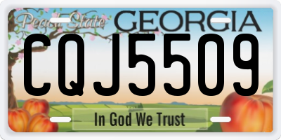 GA license plate CQJ5509