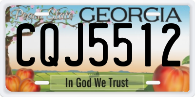 GA license plate CQJ5512