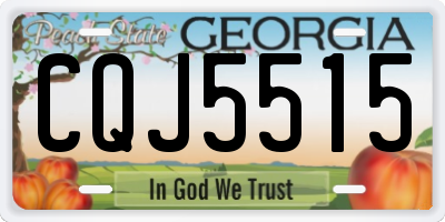 GA license plate CQJ5515