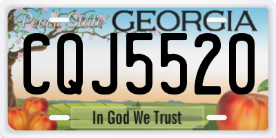 GA license plate CQJ5520