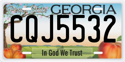 GA license plate CQJ5532
