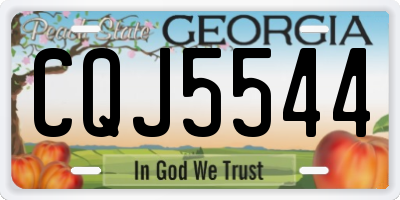 GA license plate CQJ5544