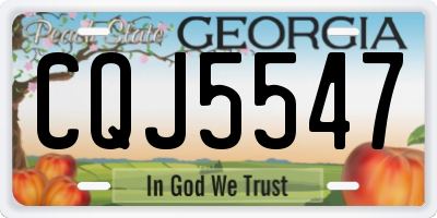GA license plate CQJ5547