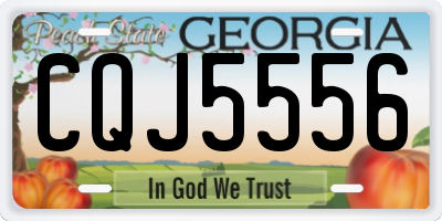 GA license plate CQJ5556