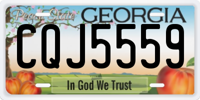 GA license plate CQJ5559