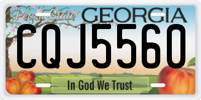 GA license plate CQJ5560
