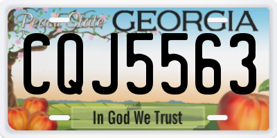 GA license plate CQJ5563