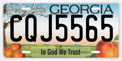 GA license plate CQJ5565