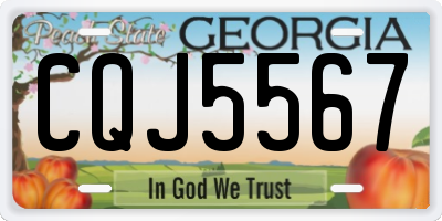 GA license plate CQJ5567