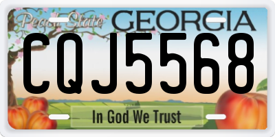 GA license plate CQJ5568