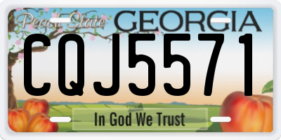 GA license plate CQJ5571