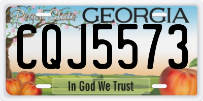 GA license plate CQJ5573