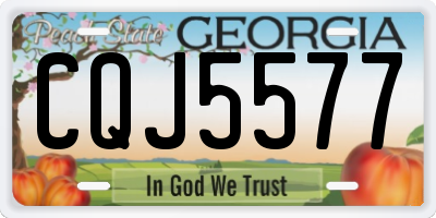 GA license plate CQJ5577