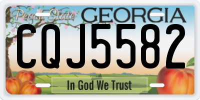 GA license plate CQJ5582
