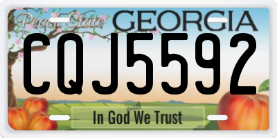 GA license plate CQJ5592