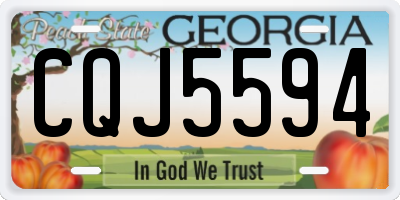 GA license plate CQJ5594