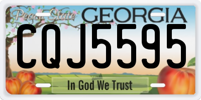 GA license plate CQJ5595