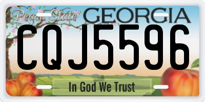 GA license plate CQJ5596