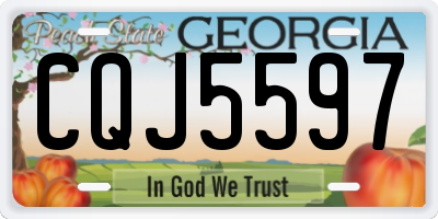 GA license plate CQJ5597