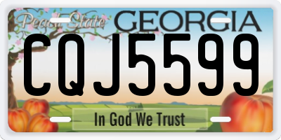 GA license plate CQJ5599