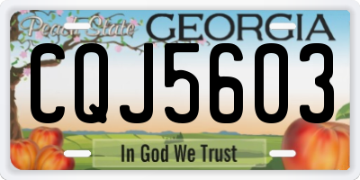 GA license plate CQJ5603