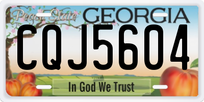 GA license plate CQJ5604