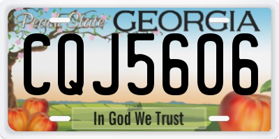 GA license plate CQJ5606