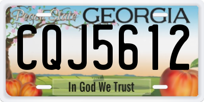 GA license plate CQJ5612