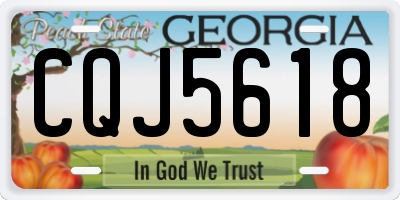 GA license plate CQJ5618