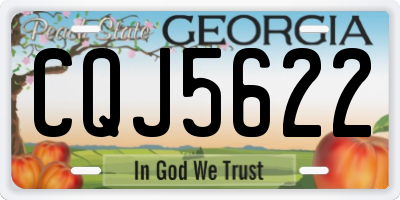GA license plate CQJ5622