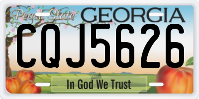 GA license plate CQJ5626