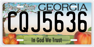 GA license plate CQJ5636