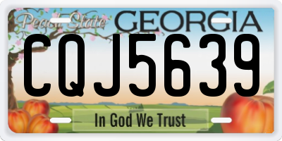 GA license plate CQJ5639