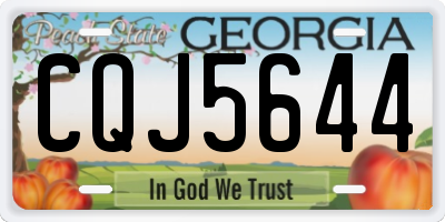 GA license plate CQJ5644