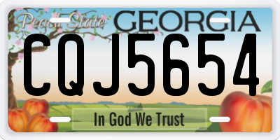 GA license plate CQJ5654