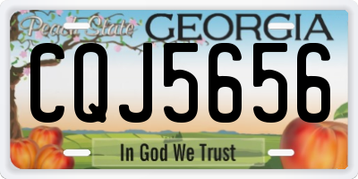 GA license plate CQJ5656