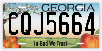 GA license plate CQJ5664